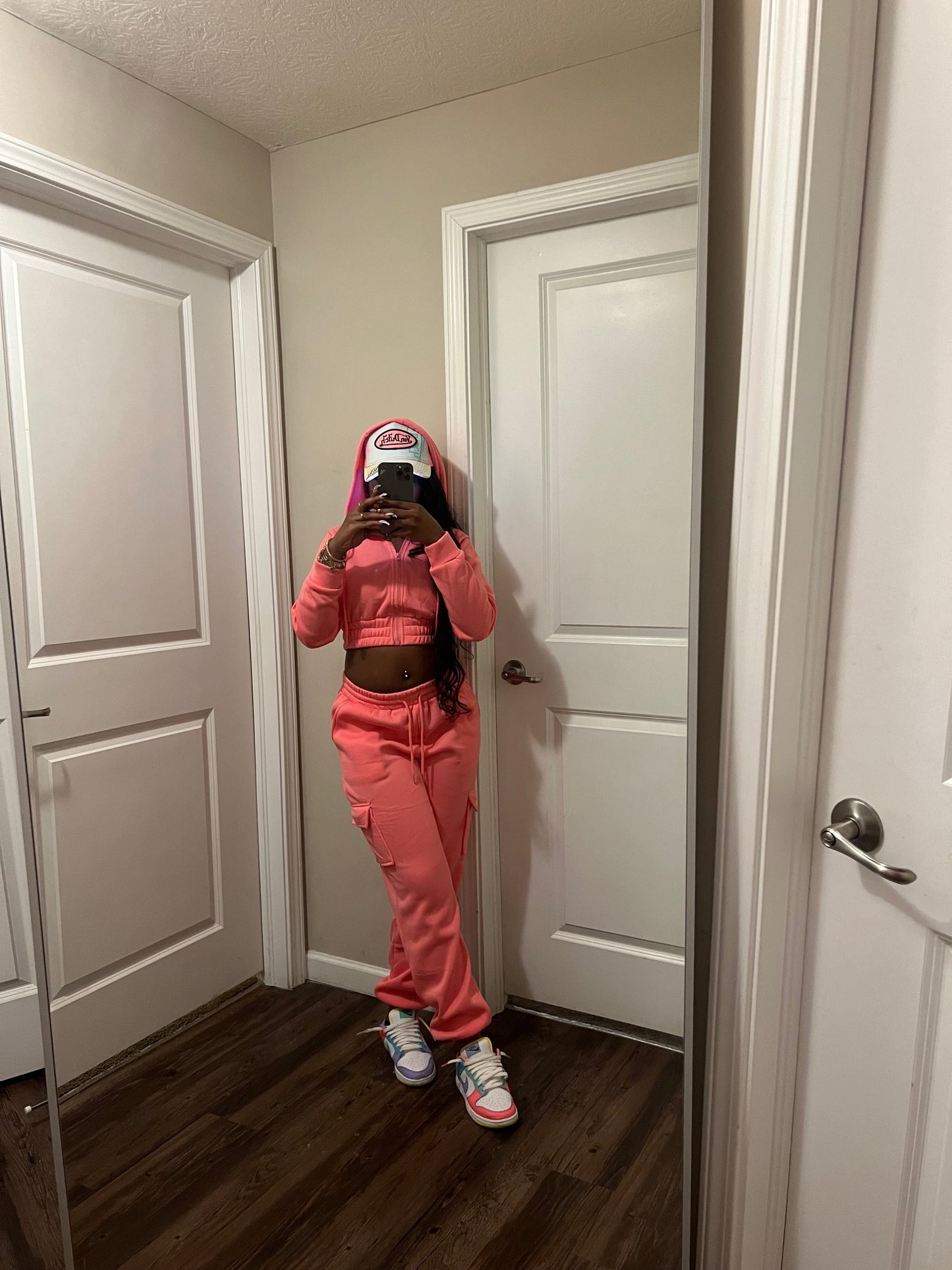 Cropped Cargo Jogging Set